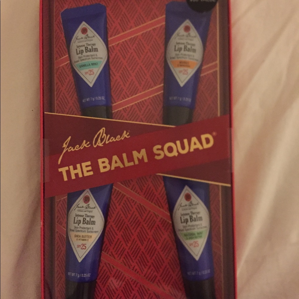 Jack Black set of 4 lip balms - "balm squad"